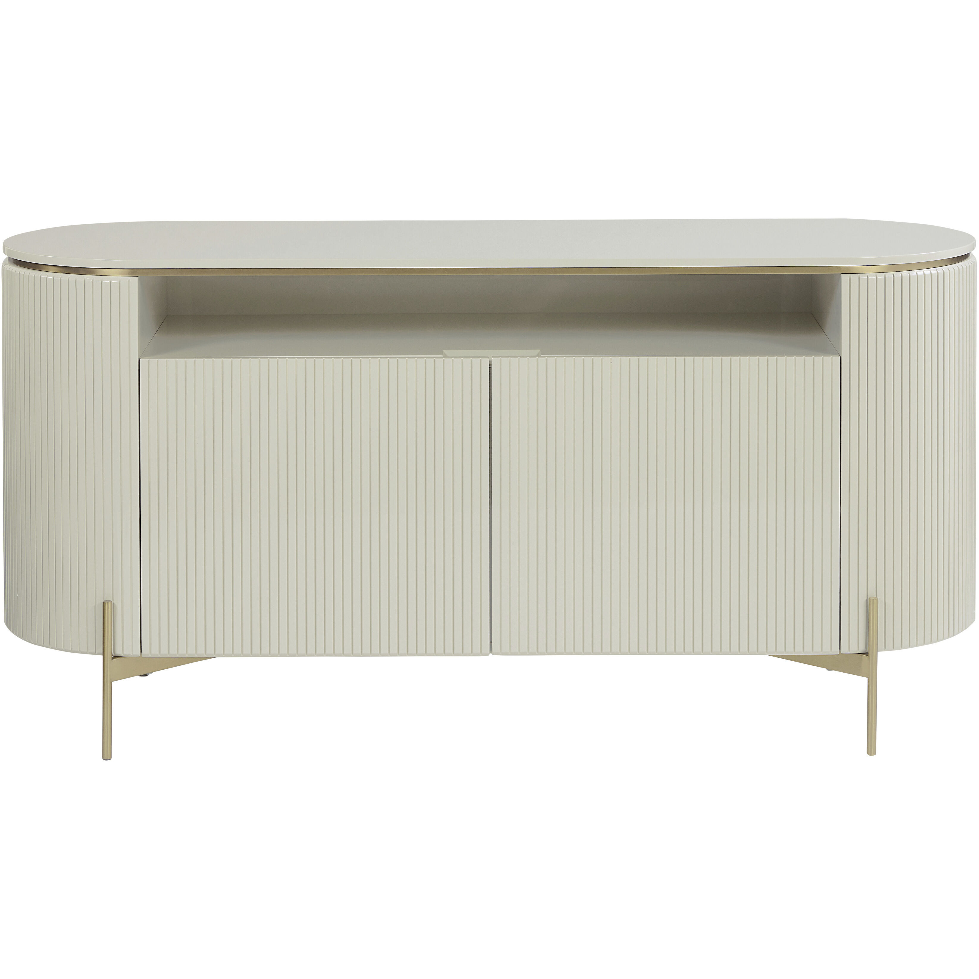 Paloma 60.75 X 18.75 inch High Gloss Cream Sideboard